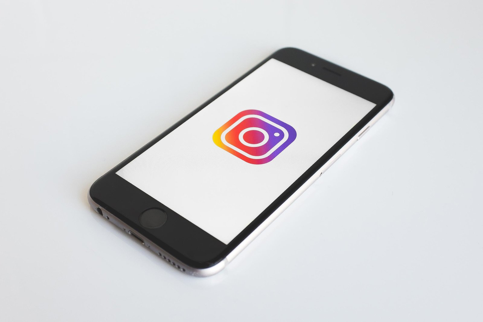Mobile Phone with Instagram Logo Mobile Phone with Instagram Logo